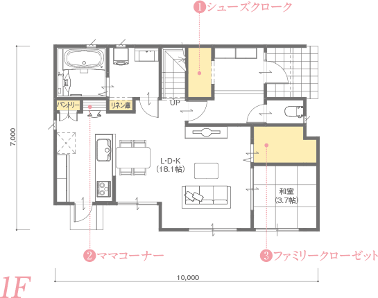 １階間取り